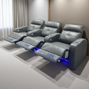 Moderne confortable en cuir véritable inclinable électrique théâtre canapé chaise multifonctionnelle Home cinéma meubles salon - Product Image 3