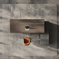 Ensemble de bureau et de chaise de style italien moderne haut de gamme en bois pour usage exécutif