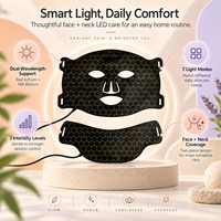Masque facial LED en silicone flexible MK-2, rechargeable, étanche, appareil de beauté pour le soin de la peau à domicile, OEM ODM