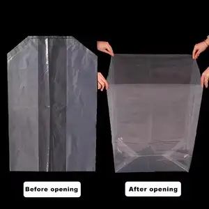 Bolsa de edredón resistente al agua al por mayor bolsas de polietileno planas transparentes bolsa de fondo cuadrado cubierta de embalaje de plástico