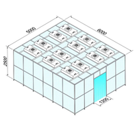 Cabine de production modulaire portable GMP conforme ISO 14644-1 pour une installation rapide et une fabrication propre
