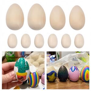 Hot High Quality Handcrafted Polished Halloween <b>Wooden</b> <b>Egg</b> Diy Children's Doodle Painting Toys for Party Decorations - Product Image 3