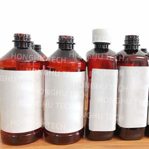 Stock 16oz 473ml Wockhardt PET Pharmaceutical Bottles Red//Custom Color Round/Square Shape CRC Cap Scannable QR Code Silk - Product Image 3