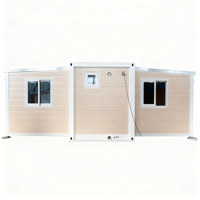 Contenedor Expandible Portátil de 20 pies para Estudio, Casa Prefabricada Nórdica Antifrío con Aislamiento R22 y Vidrio Templado de Doble Acristalamiento