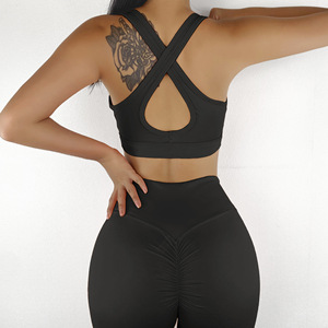 Custom Wholesale <strong>Lime</strong> <strong>Green</strong> <strong>Ladies</strong> Sexy Gym <strong>Top</strong> Sports Bra and Ruched Biker Shorts Set - Product Image 4