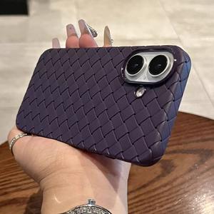 เคสโทรศัพท์มือถือ TPU ลายหนังทอแบบ In-Mould Decoration สำหรับ 16/16 Pro Max ดีไซน์ธุรกิจบางเฉียบ ป้องกันการกระแทก พร้อมที่จับ - Product Image 4