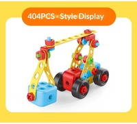 Jouet de bricolage pour enfants : perceuse électrique, boîte à outils, blocs de construction éducatifs pour garçons, jeu d'assemblage d'écrous en plastique, 4-6 ans, boîte colorée