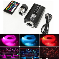 Proyector de Fibra Óptica LED RGBW 6438-D1, Luces de Techo con Efecto de Cielo Estrellado para Auto, Luz Ambiental