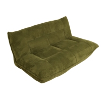 Canapé 2 places sans accoudoirs en tissu rembourré en éponge, design minimaliste moderne, pour salon, hôtel, appartement