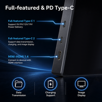Écran portable OEM personnalisé tactile IPS FHD 1080P avec étui magnétique double Type-C, fin et portable, pour jeux et travail, 15,6 pouces, pour ordinateur portable