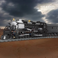 59005 les 1608 pièces Bigboy piste chemin de fer Train à vapeur Locomotive voiture véhicule modèle MOC briques cadeaux jouets blocs de construction ensemble