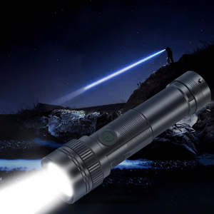 Lumen cao có thể sạc lại chiến thuật đèn pin 350lm Zoomable Hợp kim nhôm <span class=keywords><strong>Torch</strong></span> với Type-C sạc <span class=keywords><strong>300m</strong></span> dài phạm vi không thấm nước - Product Image 1