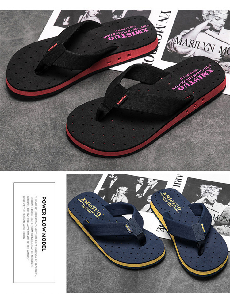 Summer Beach Slippers Custom Logo Men Flip Flops Slipper Rubber Sole EVA Men Flip-Flop