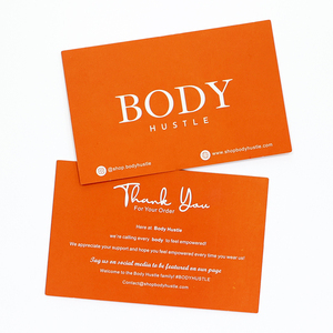Magnifique cartes de remerciement en papier orange pour senior avancé personnalisé avec logo imprimante de cartes de visite de remerciement biodégradable de haute qualité - Product Image 5