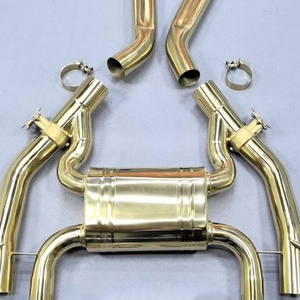 Produit phare : Échappement Catback Valvetronic en alliage de titane pour BMW 2021-2024 G80 M3 G82 M4 3.0T S55B30 avec placage or intégral - Product Image 6