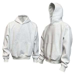 H5455 Proveedor de Ropa al por mayor de encargo del color sólido 360 Gsm mezclas de algodón Boxy sudaderas con capucha de gran tamaño sudaderas con capucha de los hombres - Product Image 2