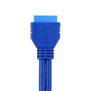 Cable Conector de 2 Puertos USB 3.0, de Panel Trasero Hembra de 2 Pines a Conector de Placa Base de 20 Pines, Cable USB 3.0 Hembra para Montaje en Panel - Product Image 3