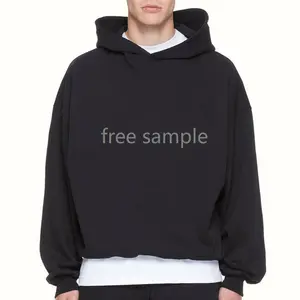 Custom Logo design men's oversized hoodie high quality 100% cotton french terry drop shoulder Heavyweight blank hoodie for men