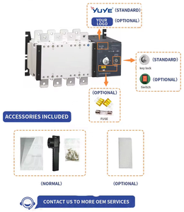 123/YUYE 4P 630A автоматический переключатель высокого тока (Aats) 400VAC PC автоматический ручной <span class=keywords><strong>2</strong></span> входа 1 выход Электрический селектор - Product Image 2