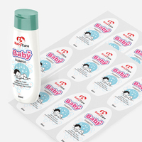 Étiquette d'emballage transparente en vinyle adhésif, résistante à l'huile, écologique, durable, imperméable, impression personnalisée pour bouteille de shampoing