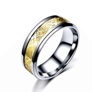 Novo Anel Clássico de Aço Inoxidável para Casal com Revestimento em Ouro, Prata e Preto, Joias de Moda Masculina - Product Image 6