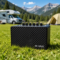 M-VAVE SP100 Amplifier Gitar/Bass Portabel dengan 9 Suara, 16 Efek, Baterai Isi Ulang, Perekaman OTG, Speaker BT Nirkabel
