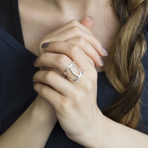 Anillo de Plata de Ley 925 con diseño delicado, anillo ajustable, hecho a mano, turco - Product Image 5