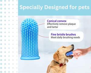 Soft Silicone Pet Finger Dental Toothbrush for Dog <b>Teeth</b> <b>Cleaning</b> Grooming <b>Tool</b> for Effective Pet <b>Teeth</b> Brushing - Product Image 3