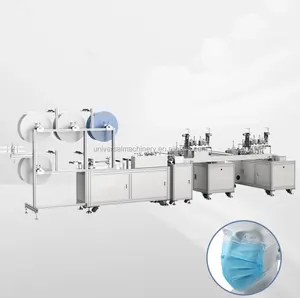 fully automatic 3 ply nonwoven fabric disposable medical face mask facial surgical face masks making machine production line