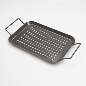 Juego de 3 Cestas <span class=keywords><strong>para</strong></span> Asar Vegetales Antiadherentes de Acero al Carbono, Juego de Mini Cestas <span class=keywords><strong>para</strong></span> Asar, Sartén <span class=keywords><strong>para</strong></span> Asar al Aire Libre - Product Image 5