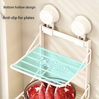 Support de cuisine mural double en acier au carbone pour usage domestique, pour préparation alimentaire, nécessite perçage