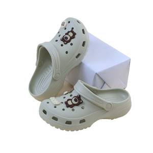 Chocolate Bear <strong>Crocs</strong> Clogs <strong>For</strong> <strong>Women</strong> <strong>White</strong> Non Slip Soft Sole Beach Sandals Four Seasons Wear - Product Image 3
