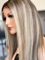 SHY 13x5 Perruque Lace Front HD sans colle, Cheveux Humains Bruts, Densité Personnalisée, Couleur de Salon, Lisse, Ligne de Cheveux Naturelle, Marque Privée