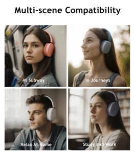 Tai nghe Bluetooth gấp gọn bán chạy, tai nghe chơi <span class=keywords><strong>game</strong></span> chụp tai, âm thanh nổi sống động dành cho điện thoại di động Pro Max cùng kiểu dáng - Product Image 5