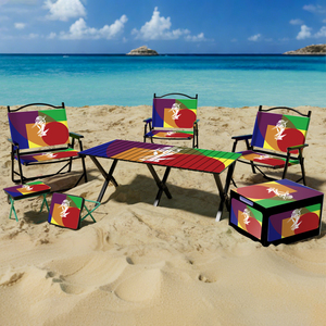 Table pour activités de plein air d'équipe de football personnalisée portable Oxford Ensemble de chaises de camping et de pique-nique légères et pliantes - Product Image 4
