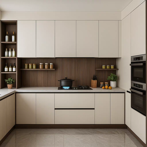 Mueble de Cocina Modular de Madera de Lujo, Moderno, con Gran Capacidad de Almacenamiento, Personalizable, Muebles <span class=keywords><strong>para</strong></span> el Hogar - Product Image 3