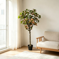 Künstlicher Kiwi-Baum im Topf Realistischer Kunstbaum Freistehend Langlebiger Plastik Immergrün Mehrteiliges Set Wohnzimmer