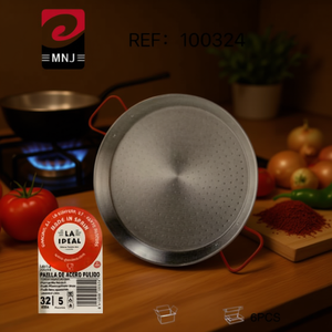 Poêle à paella valencienne argentée de 32 cm, collection - Product Image 3