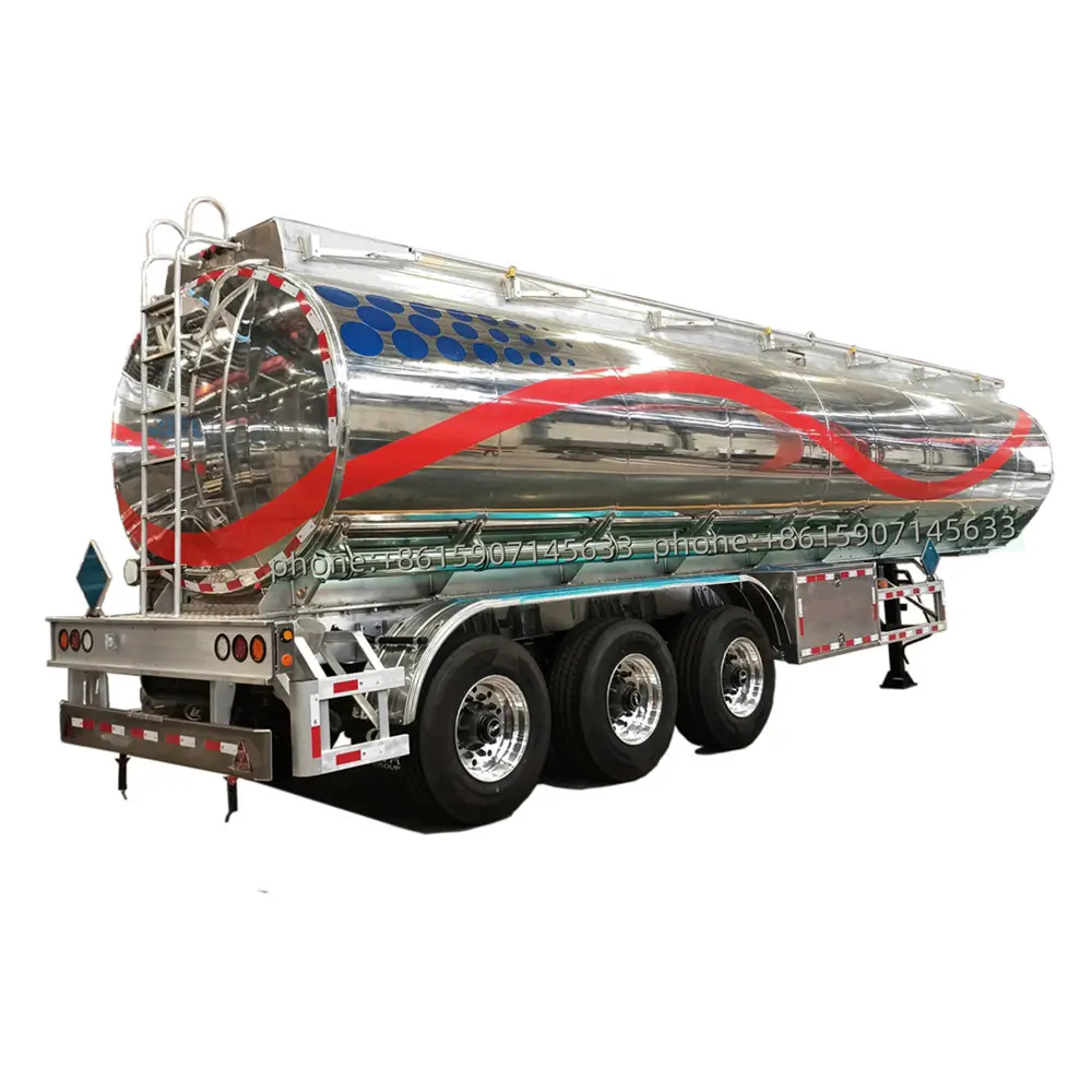 in stock 32cbm 36cbm 42cbm aluminium alloy tanker for sale Directly Manufacture aluminum fuel tanker trailer
