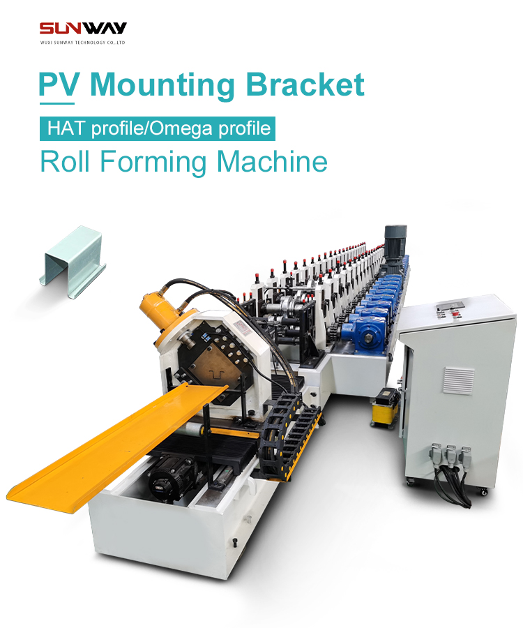 Rouleau de support de montage PV formant la machine