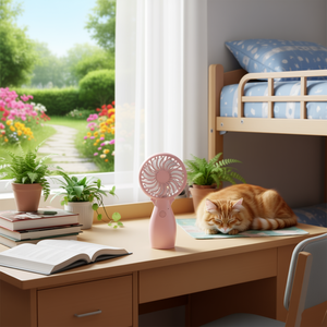Ventilador de Mano Portátil DB, 3 Velocidades, Funciona con Batería, para Dormitorio, Estudio, Trabajo, Cuidado de Mascotas - Product Image 2