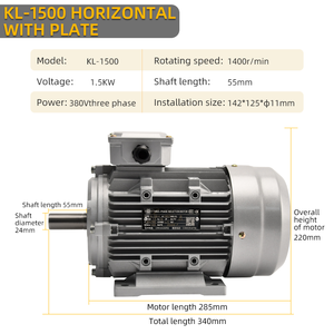 Factory Direct 1500-3000W KL 380V 1400r 180mm Wärme isolierung Dreiphasen-Kurz achsen motor Asynchroner Luft gebläse motor - Product Image 2
