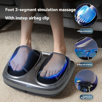 Appareil de massage électrique chauffant Zhipin à trois niveaux pour pieds et jambes avec airbag de compression pour le dos du pied, télécommande et contrôle de la vitesse