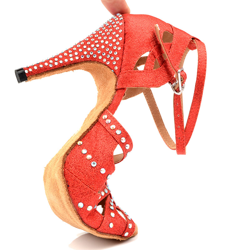 Ladies Latin Dance Shoes Women's Salsa Tango Ballroom High Heel Sandals