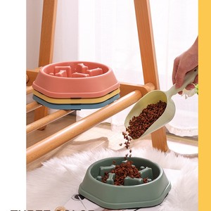 Slow Feeding Dog Bowl Non Slip Anti Tipping Pet Food Bowl For Cats And Dogs <b>Blue</b> Yellow Pink Green Color Options - Product Image 2