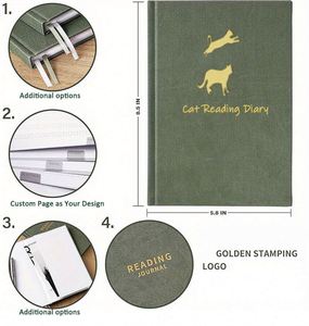 Couverture en cuir personnalisée de qualité supérieure, format A5, carnet imprimé de haute qualité avec pages intérieures personnalisées et logo personnalisé - Product Image 2