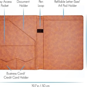 PU Leather Portfolio Organizer & Document Holder Business Folder for Men & Women - Product Image 3
