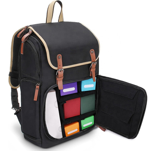 Sac à dos pour cartes à collectionner édition designer personnalisée, sac de rangement pour <span class=keywords><strong>deck</strong></span> <span class=keywords><strong>MTG</strong></span> avec espace pour classeur de cartes, boîte de rangement pour <span class=keywords><strong>deck</strong></span> TCG et support pour tapis de jeu - Product Image 1