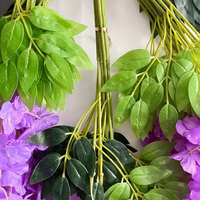Guirlande de glycine artificielle violette en soie pour décoration d'arche de plafond de mariage, fleurs suspendues en vigne
