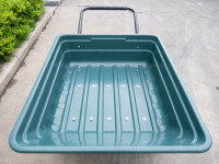 Chariot de jardin robuste en plastique de 200 L, chariot pour VTT, chariots et remorques à main, remorque basculante utilitaire